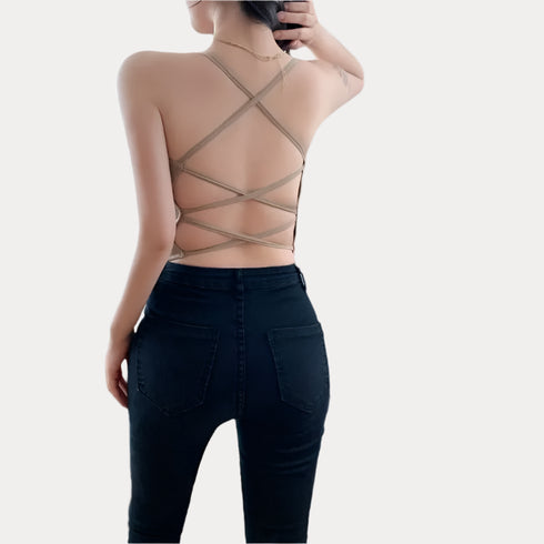 Summer Girls Sexy Hollow-out Back Seamless Camisole Tops